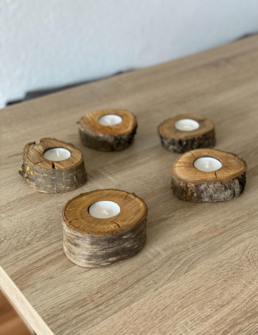 Teelichter aus Kirschholz